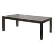 Modern Wood Rectangular Extension Kitchen Dining Table Black