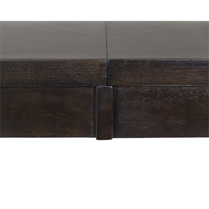 Modern Wood Rectangular Extension Kitchen Dining Table Black