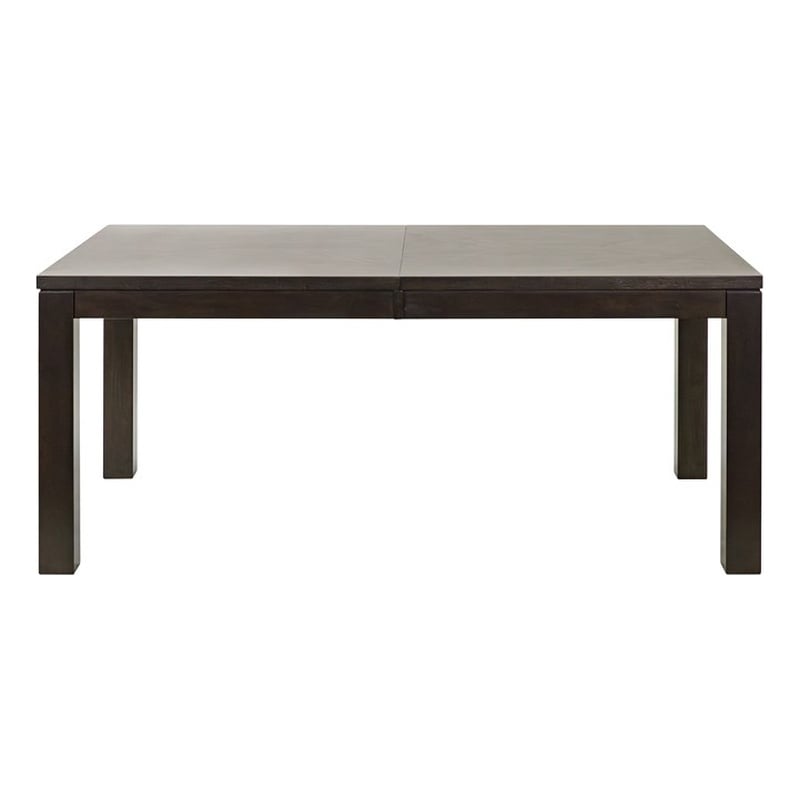 Modern Wood Rectangular Extension Kitchen Dining Table Black