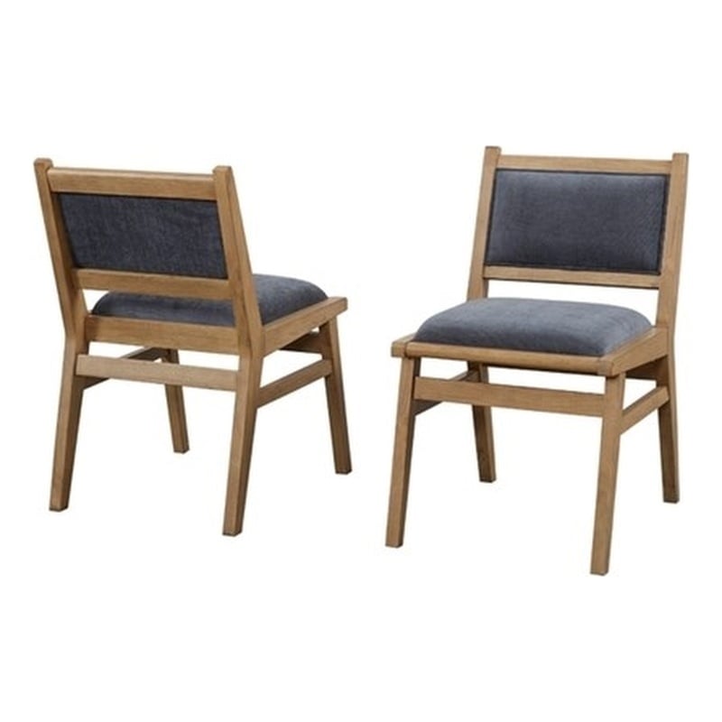 Two Mid-Century Modern Wood Side Chairs Kitchen Table Dining Seats Brown