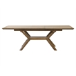 Mid-Century Modern Wood Rectangular Extension Dining Table and 8 Chairs Brown