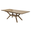 Mid-Century Modern Wood Rectangular Extension Dining Table and 8 Chairs Brown