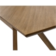Mid-Century Modern Wood Rectangular Extension Dining Table and 8 Chairs Brown