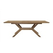 Mid-Century Modern Wood Rectangular Extension Dining Table and 8 Chairs Brown