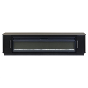 Modern 60&quot Fireplace Console Entertainment  Fully Assembled White