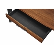 Modern Writing Desk Wood Office Table with Drawer Rich Medium Brown