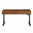 Modern Electric Sit/Stand Desk Height Adjustable Wood Table Rich Medium Brown