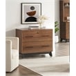 Modern Wood Lateral File Drawer Fully Assembled Rich Medium Brown