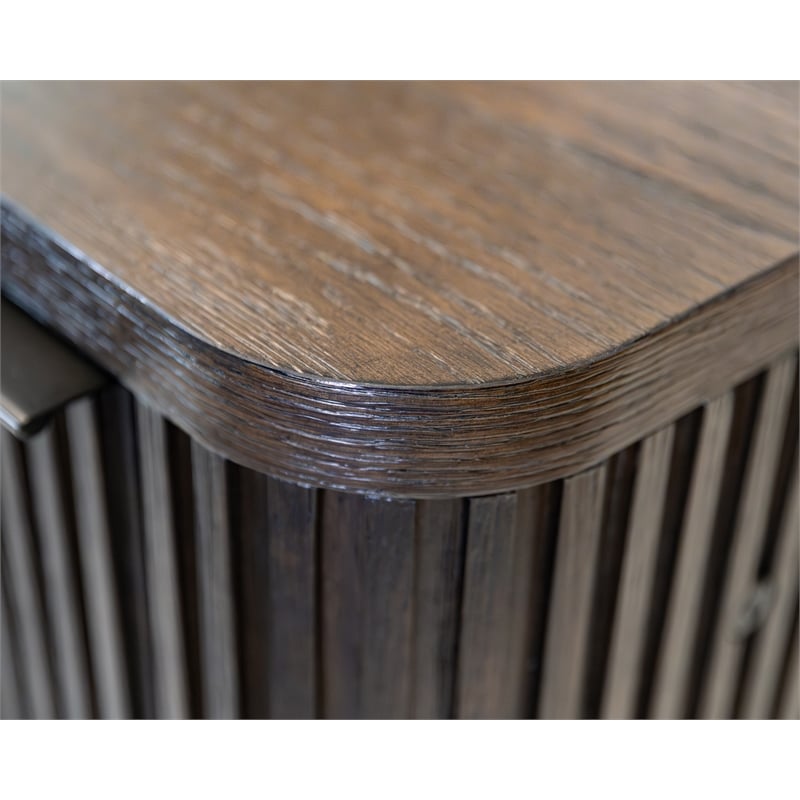 Wood Lateral File With Legal Letter File Drawer Office Storage Brown