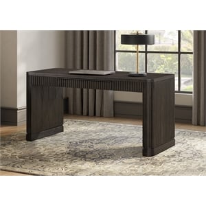 Contemporary Wood Writing Desk Office Table Storage Unit Brown