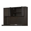 Contemporary Executive Hutch With Wood Doors Fully Assembled Brown