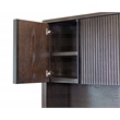 Contemporary Executive Hutch With Wood Doors Fully Assembled Brown