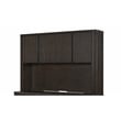 Contemporary Executive Hutch With Wood Doors Fully Assembled Brown