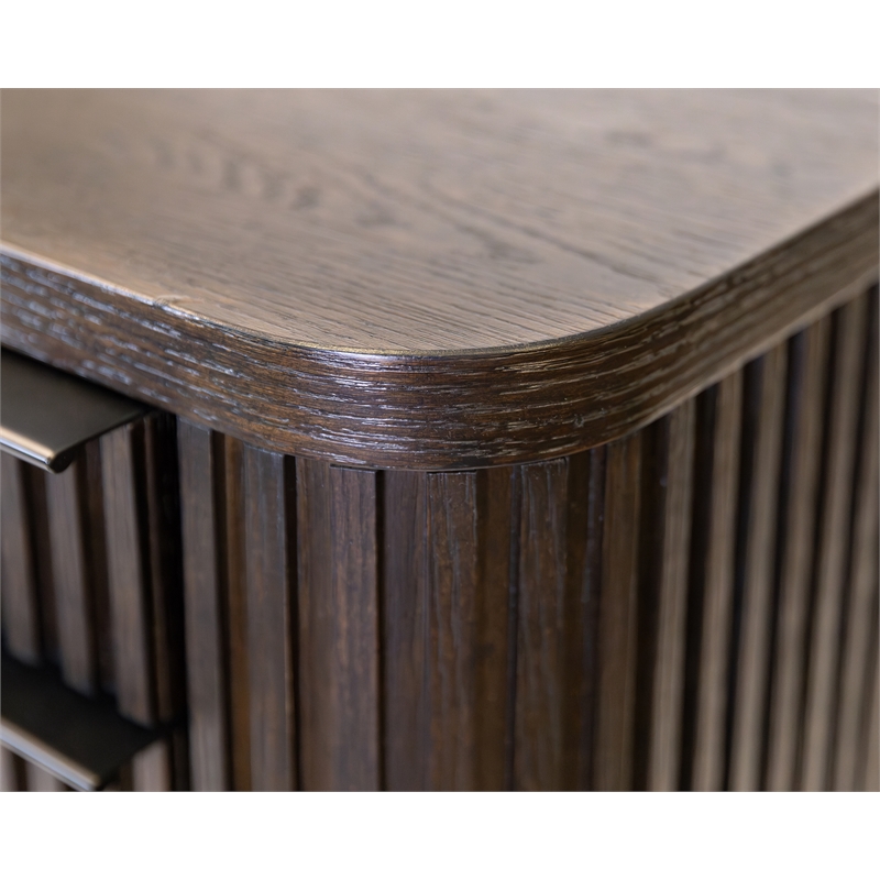 Contemporary Executive Wood Credenza Executive Desk Fully Assembled Brown