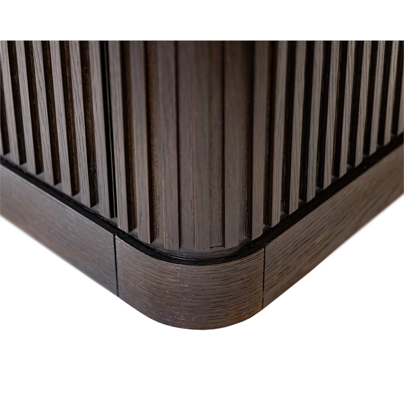 Contemporary Executive Wood Credenza Executive Desk Fully Assembled Brown