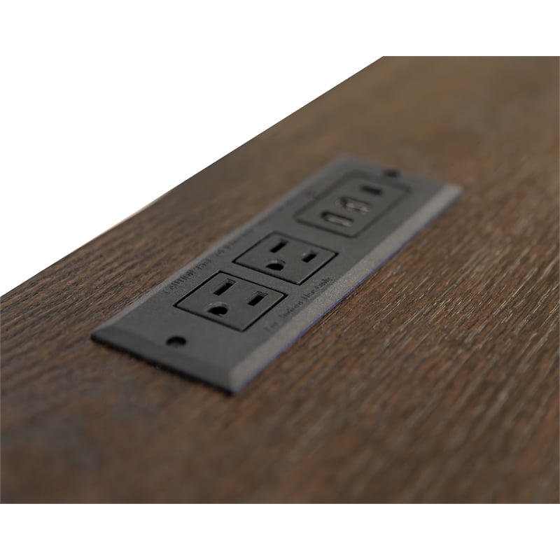 Contemporary Executive Wood Credenza Executive Desk Fully Assembled Brown