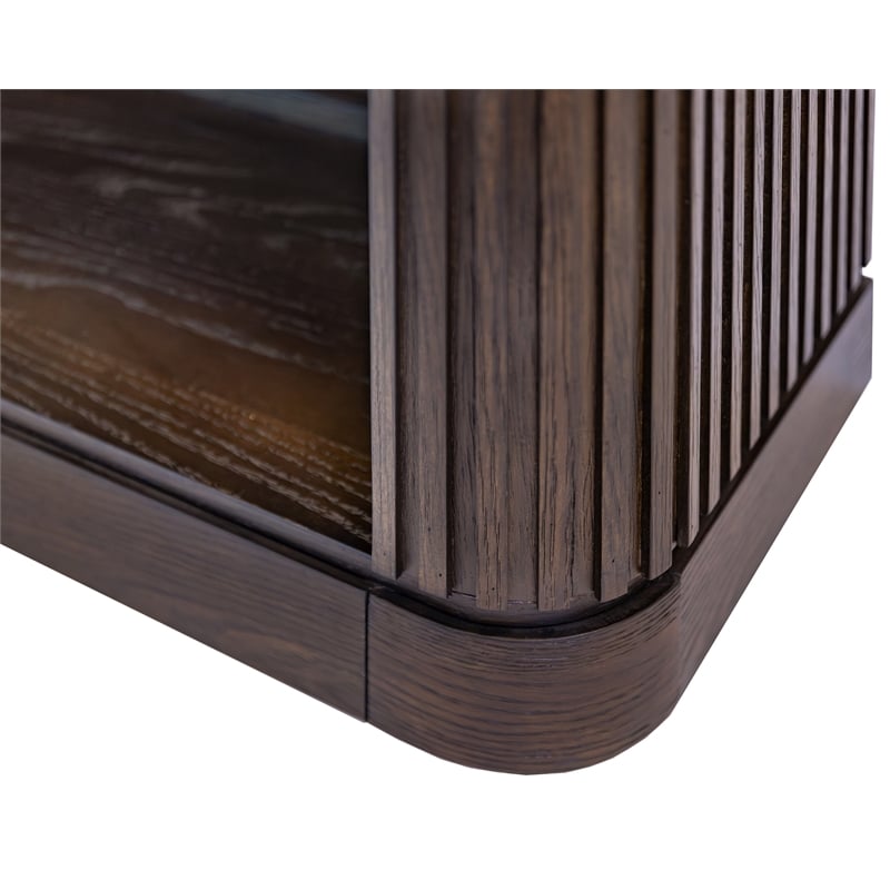 Executive Wood Open Bookcase Office Storage Fully Assembled Brown