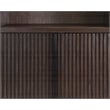 Executive Wood Bookcase With Doors Office Storage Fully Assembled Brown
