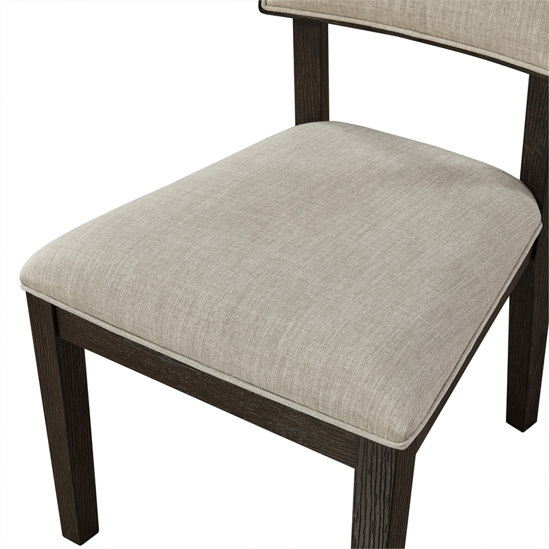 Contemporary Style Wood Side Chairs Kitchen Table Dining Seats Brown