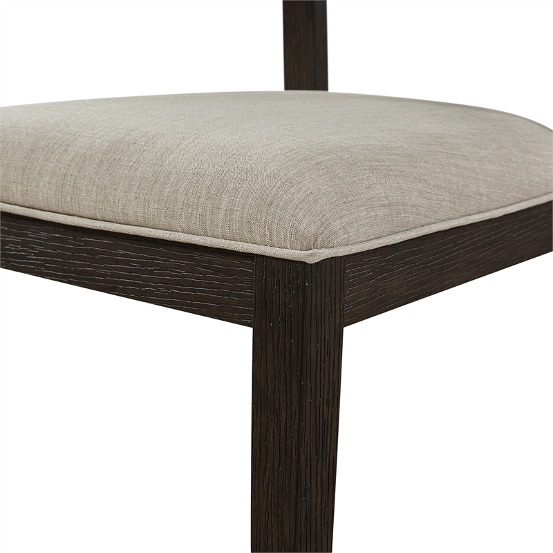 Contemporary Style Wood Side Chairs Kitchen Table Dining Seats Brown