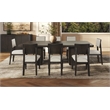 Contemporary Style Wood Side Chairs Kitchen Table Dining Seats Brown