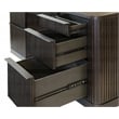 Contemporary Double Pedestal Wood Desk Office Writing Table Brown