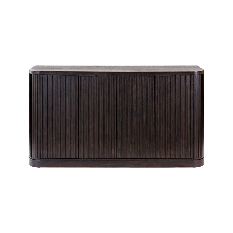 Contemporary Style Wood Dining Sideboard Dining Storage Fully Assembled Brown