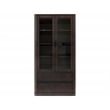 Contemporary Style Wood Dining Display Cabinet Fully Assembled Brown