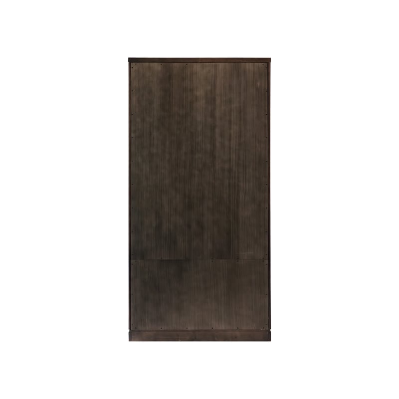 Contemporary Style Wood Dining Display Cabinet Fully Assembled Brown
