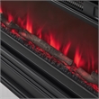 Wall Mounted Electric Fireplace Console Fully Assembled Black Wood