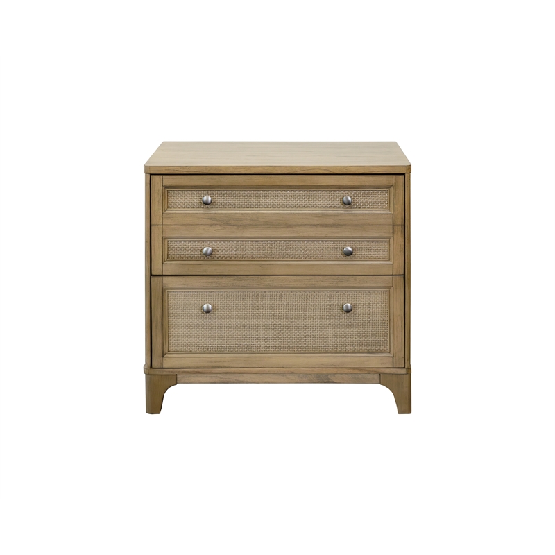 Modern Wood Lateral File Storage File Drawer Fully Assembled Brown Wood