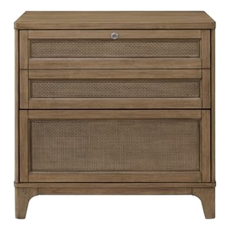 Modern Wood Lateral File Storage File Drawer Fully Assembled Brown Wood