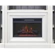 8' Tall Wood Bookcase Wall with Fireplace Organizer Fully Assembled White