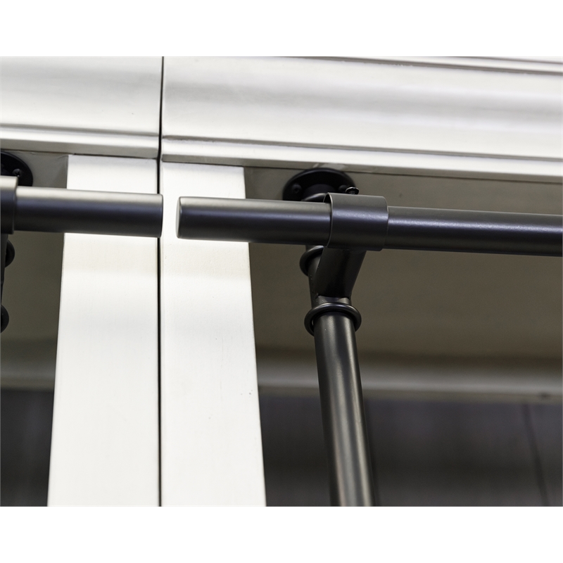 8' Tall Wood Bookcase Wall with Fireplace Organizer Fully Assembled White