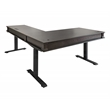 Martin Furniture Electric Sit/Stand L-Desk/Return Height Adjustable - Dark Brown
