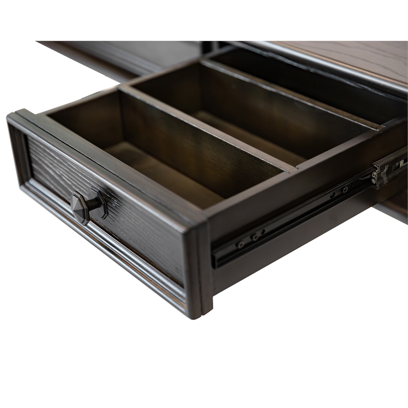 Martin Furniture Electric Sit/Stand L-Desk/Return Height Adjustable - Dark Brown