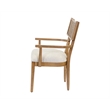 Martin Furniture Coastal Wood Kitchen Dining Arm Chair in Brown