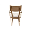 Martin Furniture Coastal Wood Kitchen Dining Arm Chair in Brown