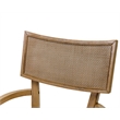 Martin Furniture Coastal Wood Kitchen Dining Arm Chair in Brown