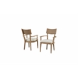 Martin Furniture Coastal Wood Kitchen Dining Arm Chair in Brown