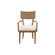 Martin Furniture Coastal Wood Kitchen Dining Arm Chair in Brown