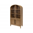Modern Wood Arched Display Cabinet/Bookcase Fully Assembled Brown