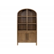 Modern Wood Arched Display Cabinet/Bookcase Fully Assembled Brown