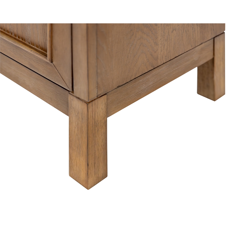 Modern Wood Arched Display Cabinet/Bookcase Fully Assembled Brown