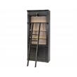 Contemporary 8' Tall Wood Bookcase Storage Fully Assembled Black
