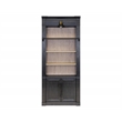 Contemporary 8' Tall Wood Bookcase Storage Fully Assembled Black
