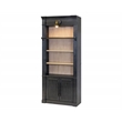 Contemporary 8' Tall Wood Bookcase Storage Fully Assembled Black