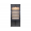 Contemporary 8' Tall Wood Bookcase Storage Fully Assembled Black