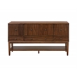 Mid-Century Modern Wood Sideboard Dining Storage Fully Assembled Brown