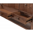 Mid-Century Modern Wood Sideboard Dining Storage Fully Assembled Brown